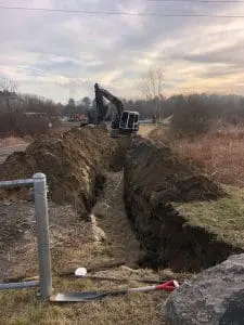 underground drainage installation