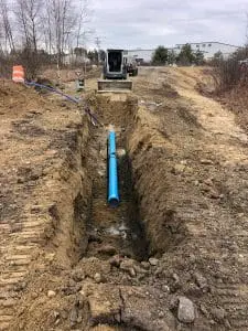 drainage ditch installation in southern maine