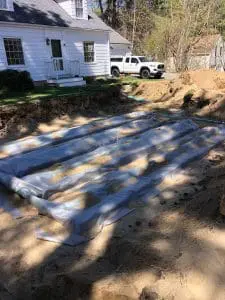 ground work being performed for underground plumbing