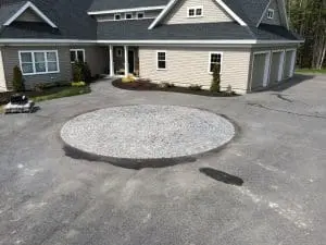 professionally installed stone patio