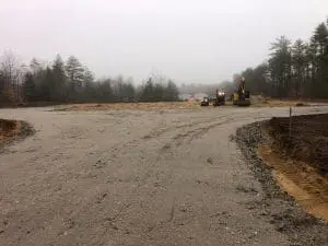 a professionally cleared and leveled lot