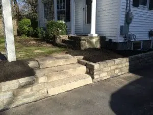 fresh mulching services at a home
