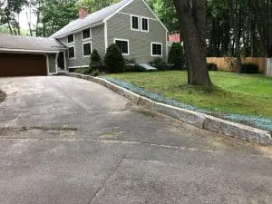 fresh lawn seeding at a home