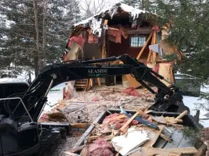 demolition services on a home in southern maine