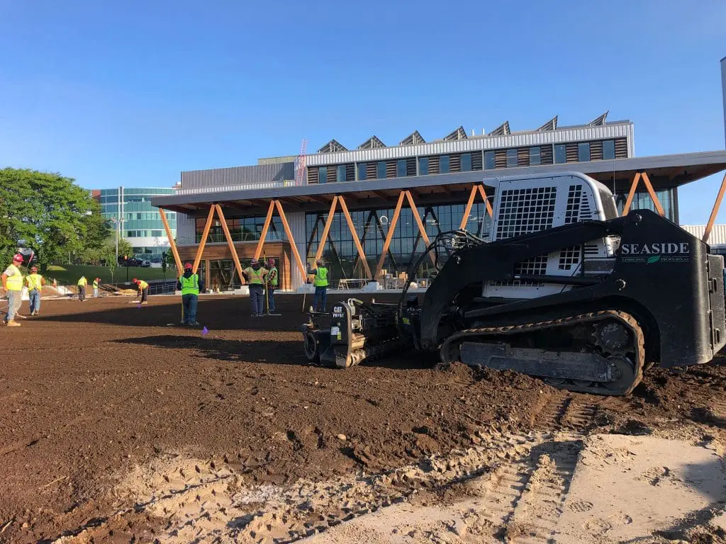 excavation and sitework at a job site in southern Maine